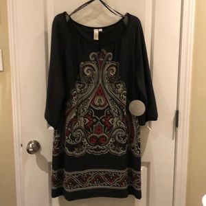 Medallion print knit dress NWT
